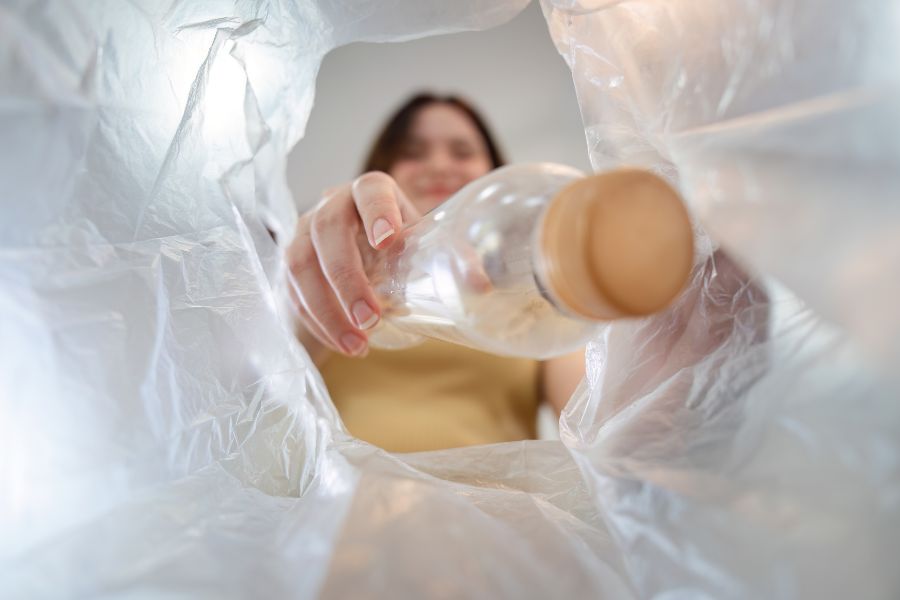 bien trier avec des sacs poubelle transparents