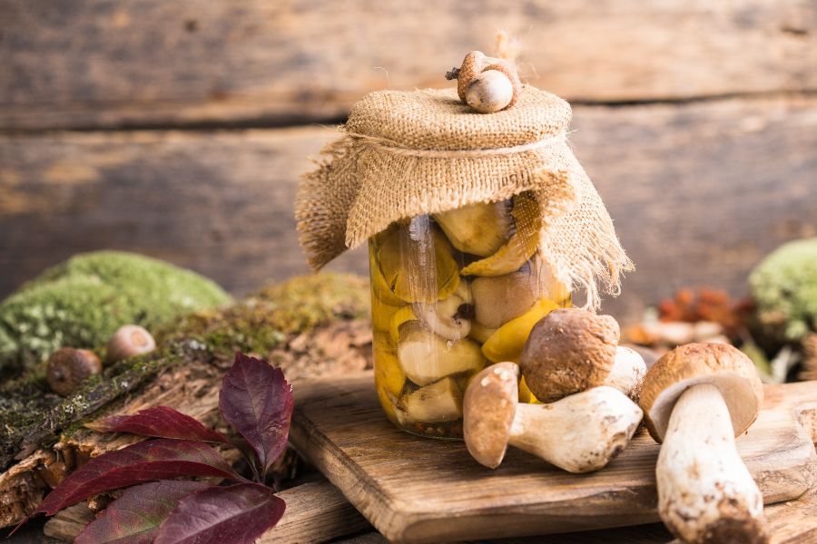 conservation des cèpes dans l'huile