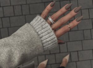 ongles marron mat-manucure automne tendance