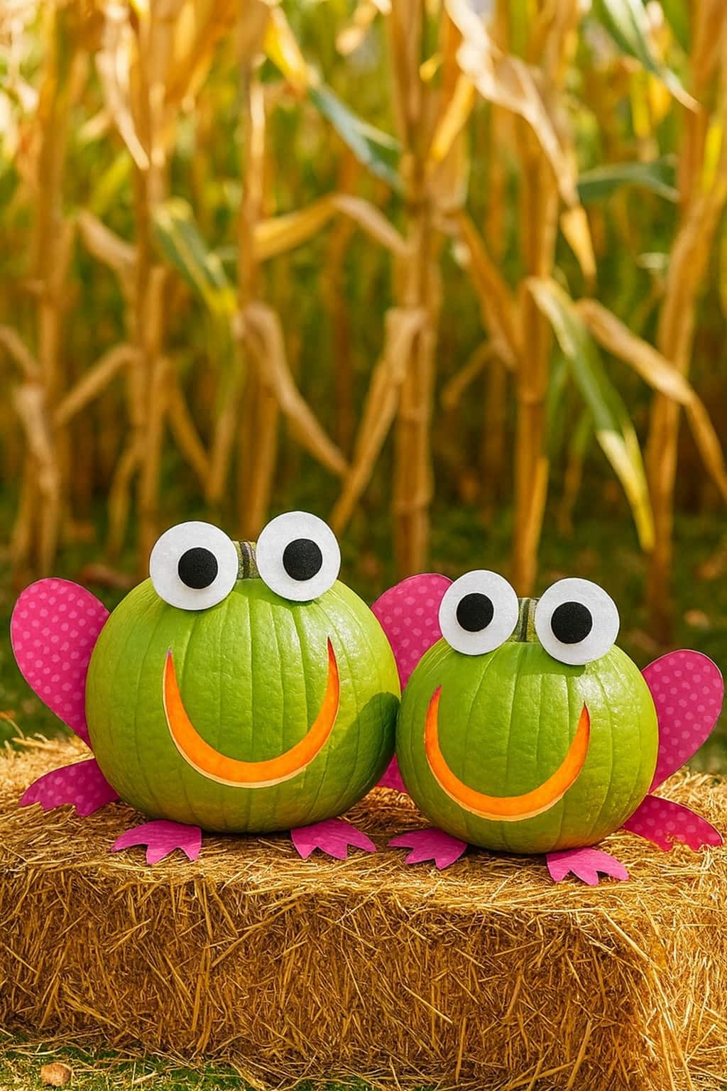 activité manuelle Halloween enfants citrouilles sculptées grenouilles