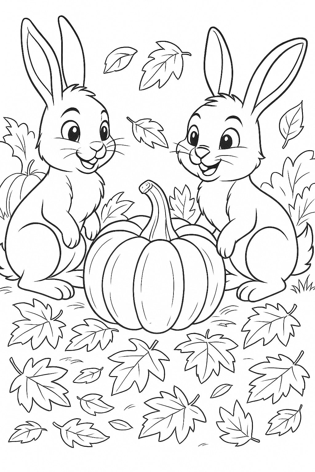 coloriage automne maternelle sur le thème les animaux de la forêt