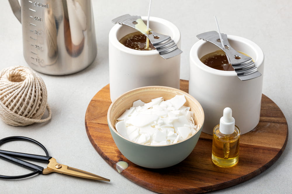 fabriquer soi-même bougies huiles essentielles arômes automnals