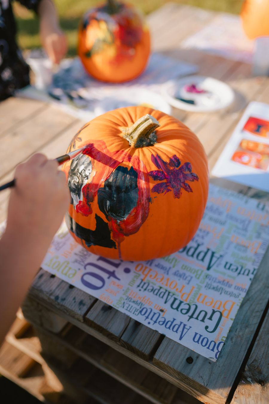 faire de la peinture sur citrouille avec enfants