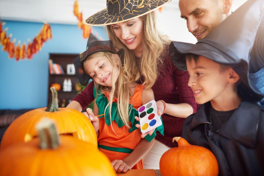 idées de peinture citrouille Halloween enfants