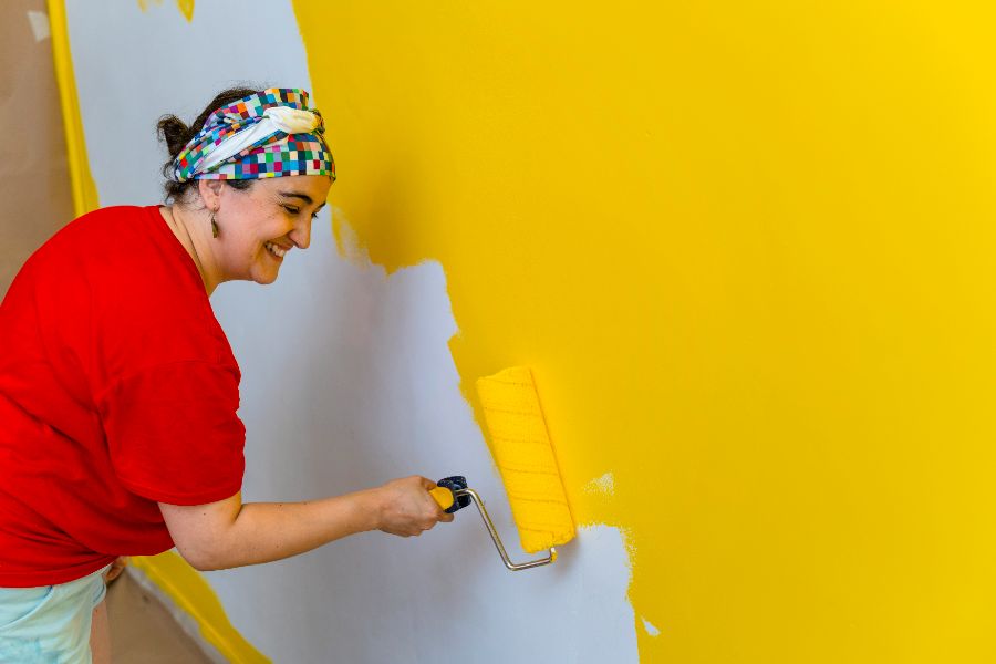 jaune comme couleur automnale dans la maison