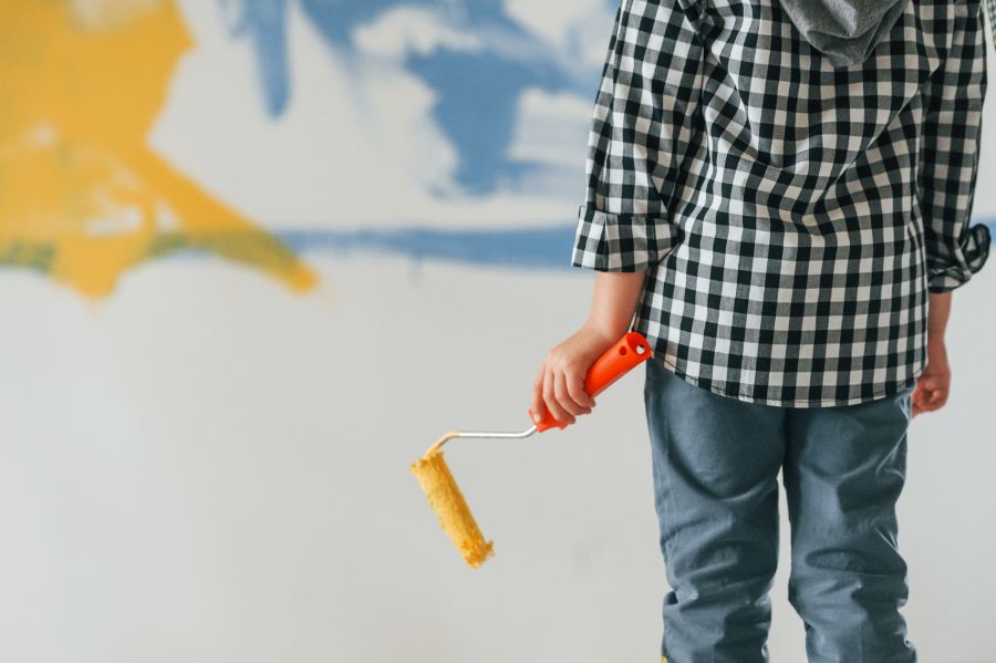 rouleaux pour peindre avec les enfants