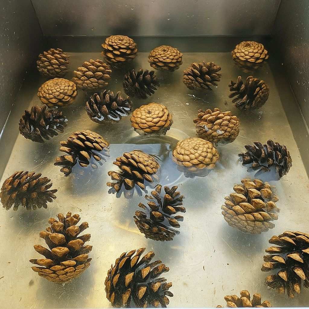 Méthode naturelle et efficace pour nettoyer et désinfecter les pommes de pin-le bain de vinaigre