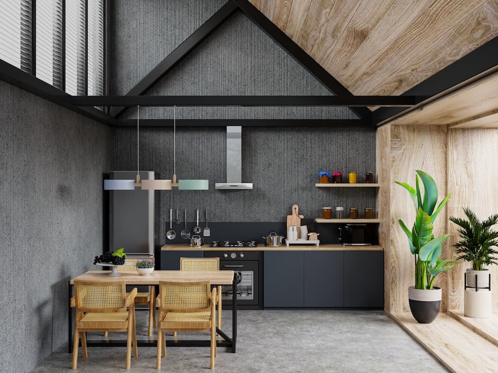 cuisine japandi sobre et chaleureuse mêlant bois clair lumière naturelle et lignes épurées
