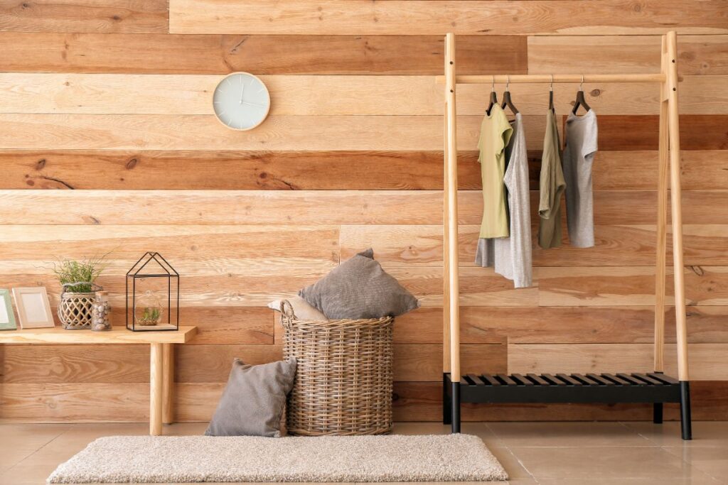 revêtement mural en bois naturel