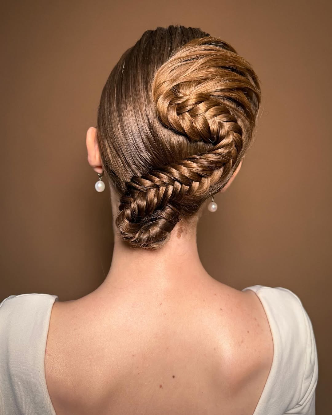tresses plaquées pour les fêtes de fin d'année