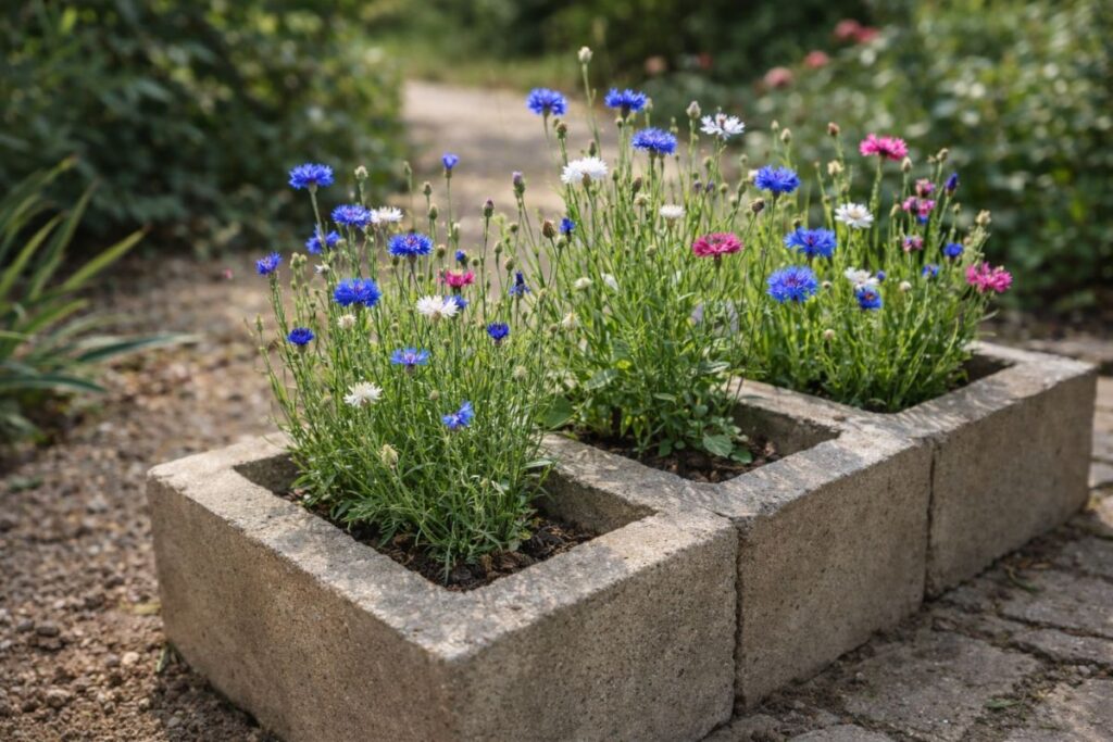 Planter des fleurs dans les trous de briques une idée magique et durable
