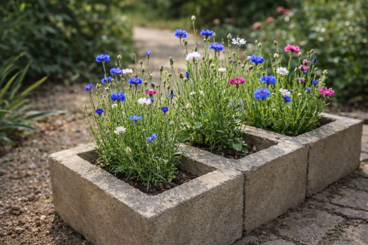 Planter des fleurs dans les trous de briques une idée magique et durable