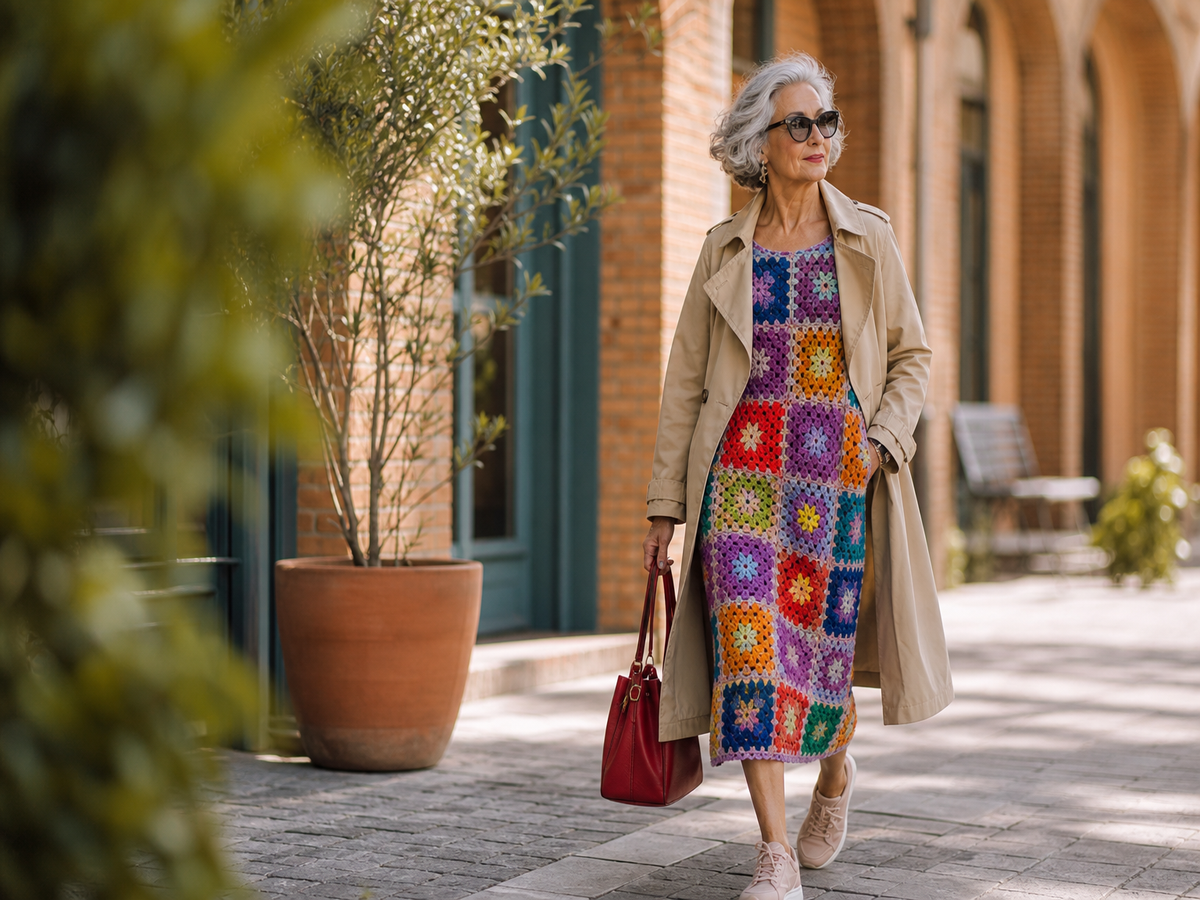 robe pour femme de 60 ans et plus automne ronde