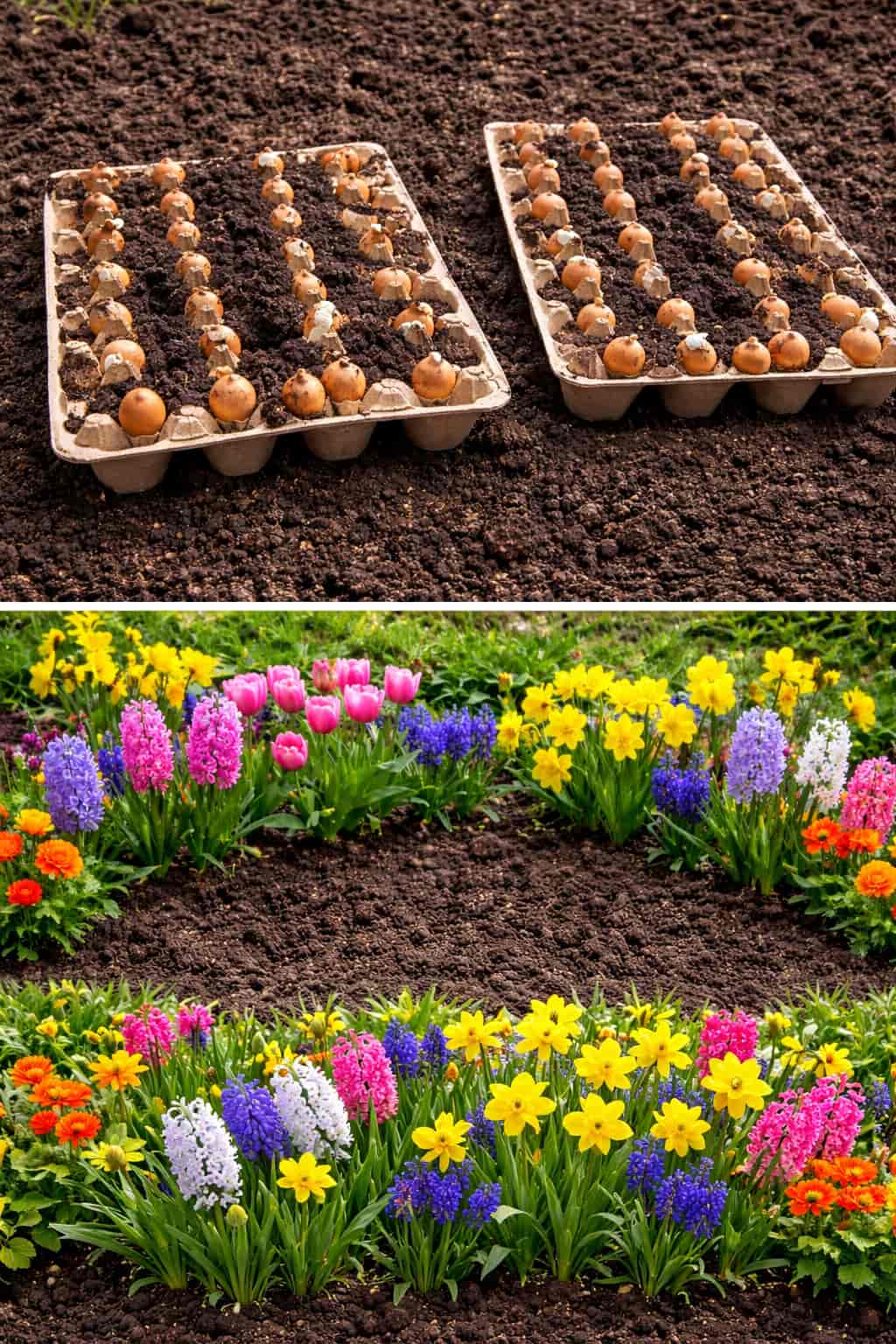 comment planter des bulbes dans une boîte à œufs