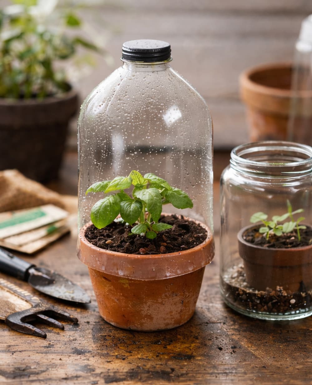 fabriquer une mini serre d’intérieur avec des bouteilles en plastique