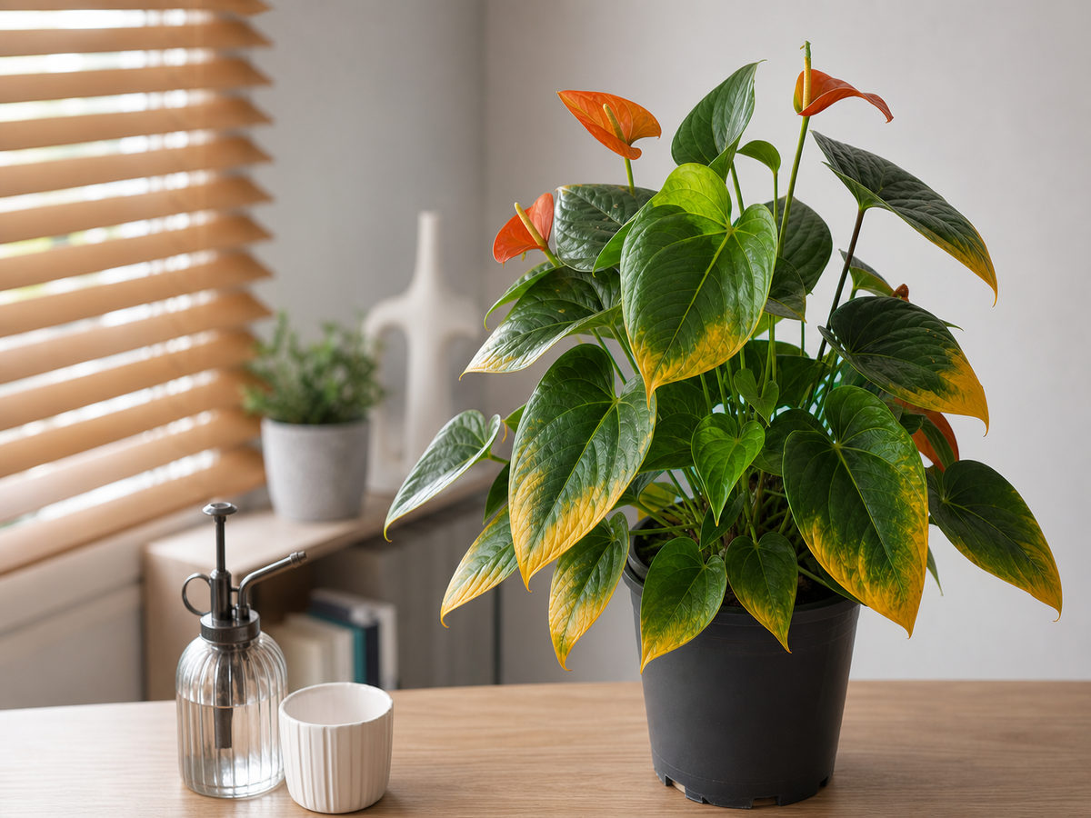 comment sauver un anthurium aux feuilles jaunes