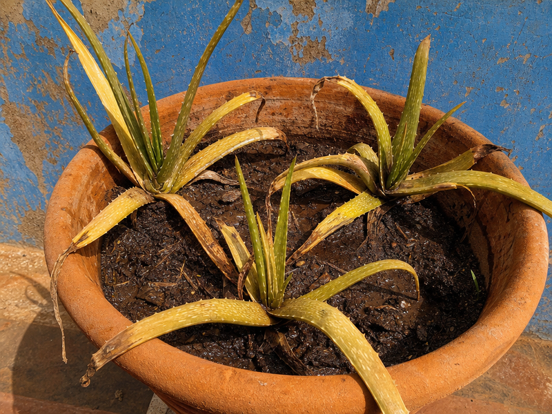 comment savoir si l'aloe vera a soif manque excès eau racines bouchées gênées transporter