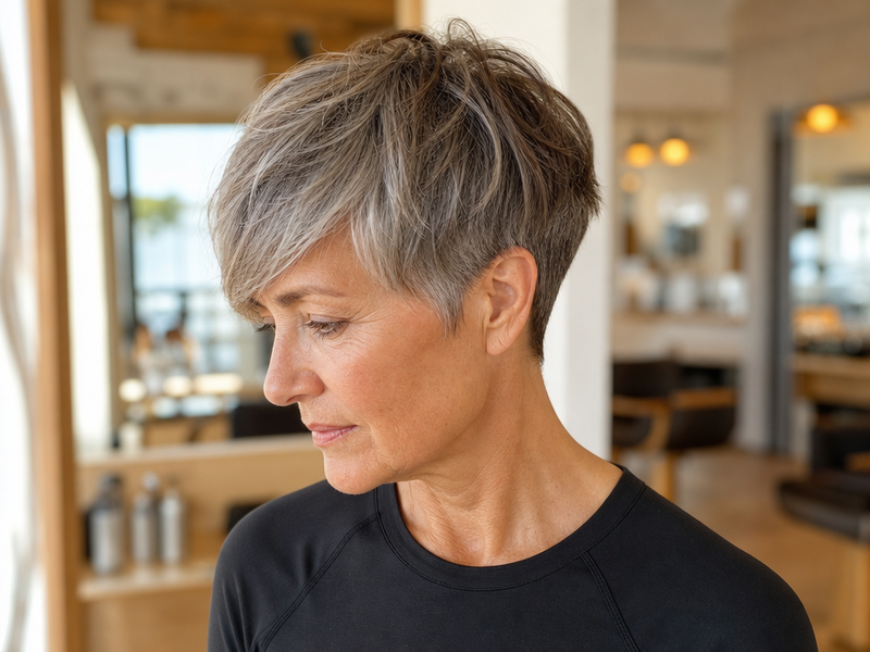 coupe boule asymétrique femme