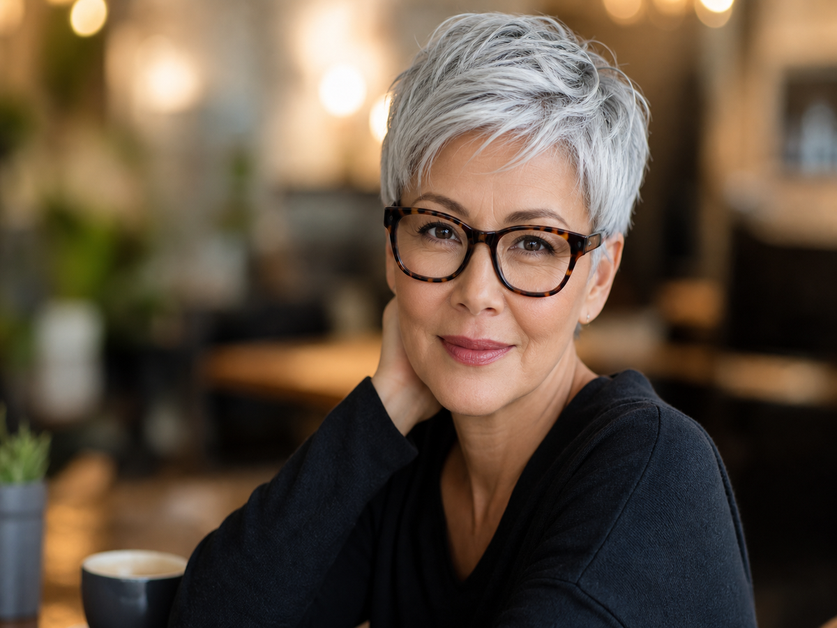 coupe de cheveux femme 50 ans avec lunettes en 2026