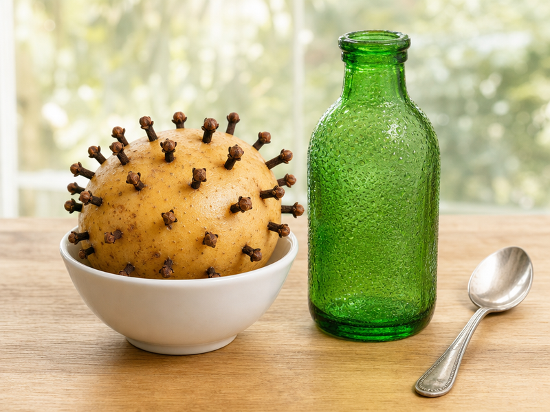 clou de girofle dans pomme de terre