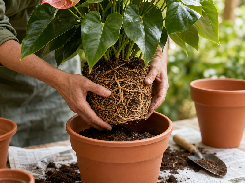 comment éviter les feuilles sèches sur l'anthurium