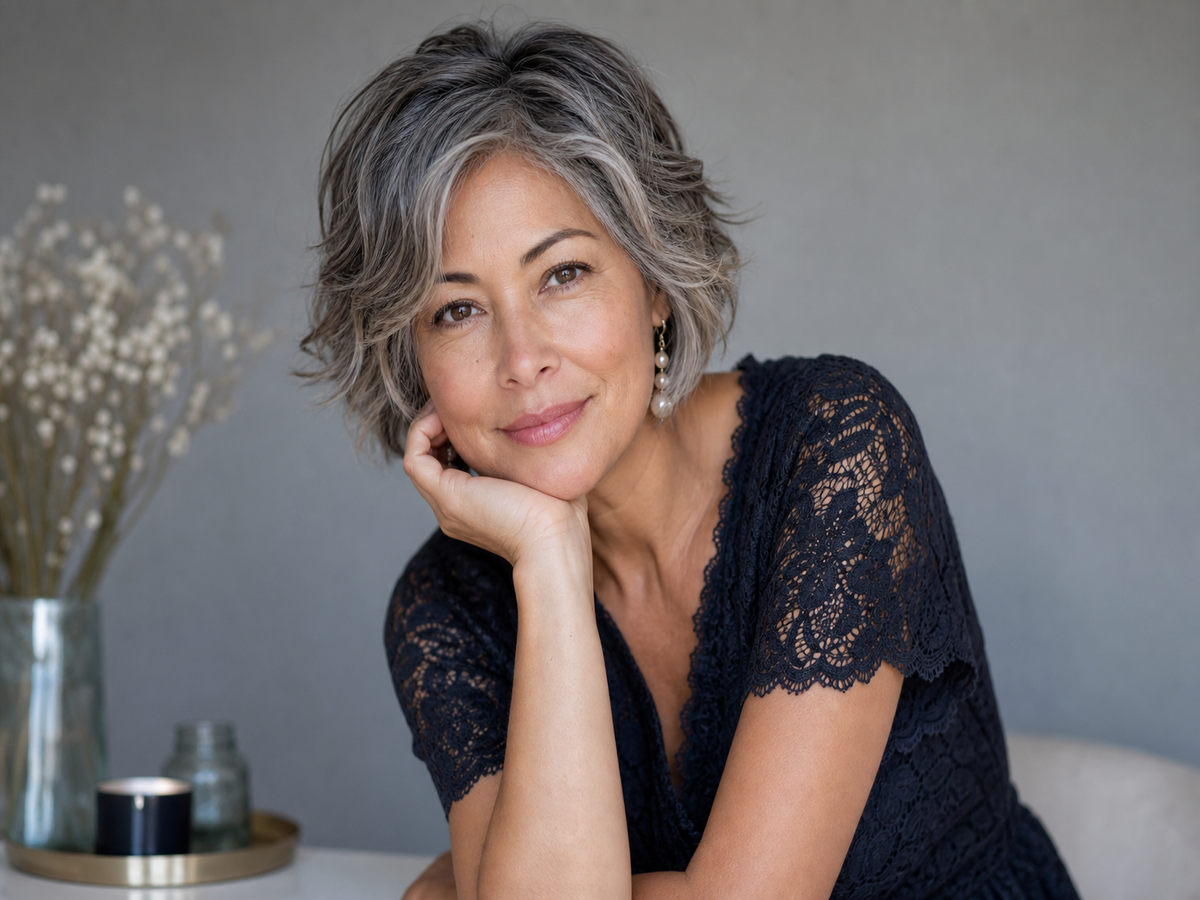 top idées coupes cheveux mi longues dégradées femmes 50 ans 60 ans