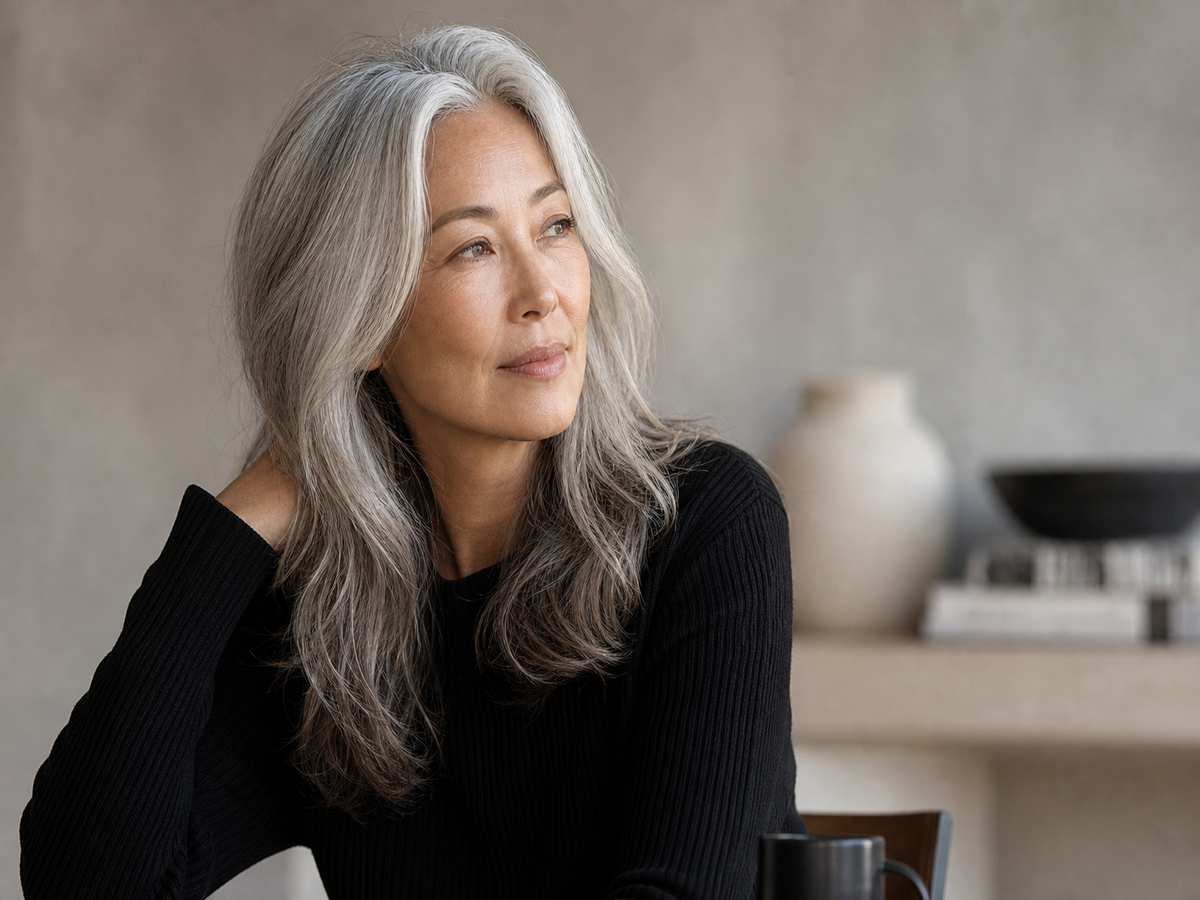 coupe cheveux longue dégradée femme 60 ans ondulations romantiques