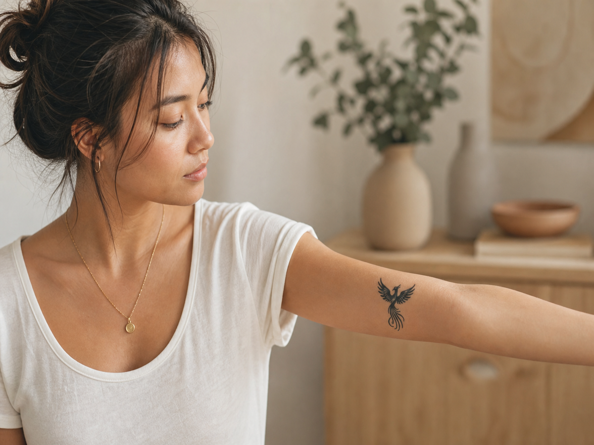 tatouage phoenix femme discret