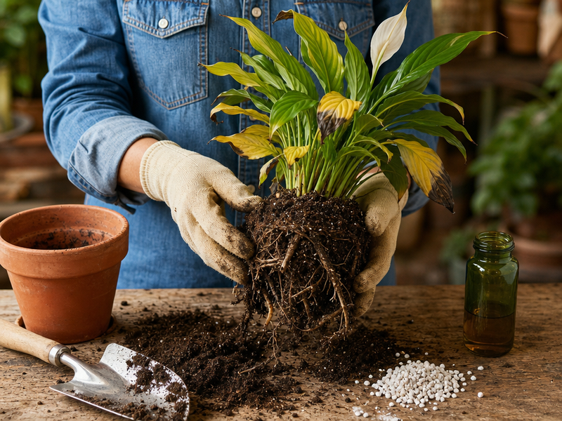 soigner plante feuilles noircies aux extrémités