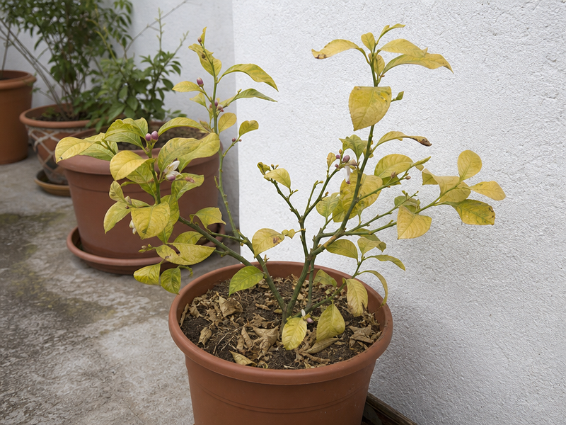 pourquoi les feuilles du citronnier s'enroulent causes arrosage