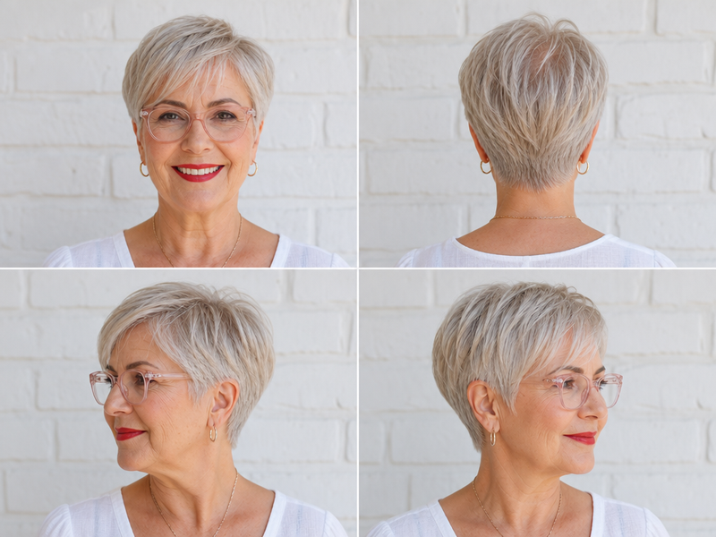 quelle coupe carré court femme 70 ans visage rond cheveux fins blancs clairsemés
