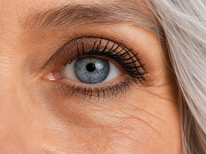 quelle couleur ombre à paupière après 60 ans maquillage anti âge femme yeux marron peau mature rides paupières tombantes