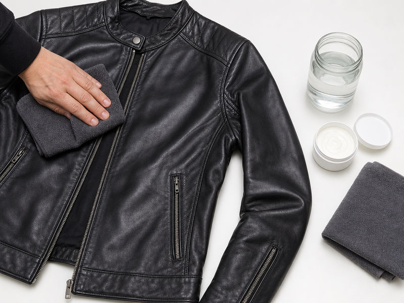 réparer une veste en simili cuir qui s'effrite