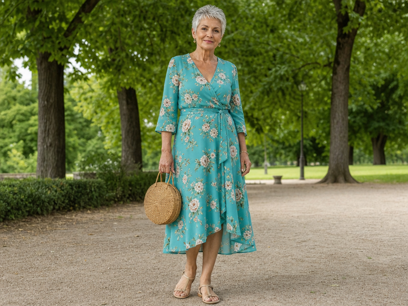 robe longue fleurie femme 60 70 ans tenue mariage printemps été 2023
