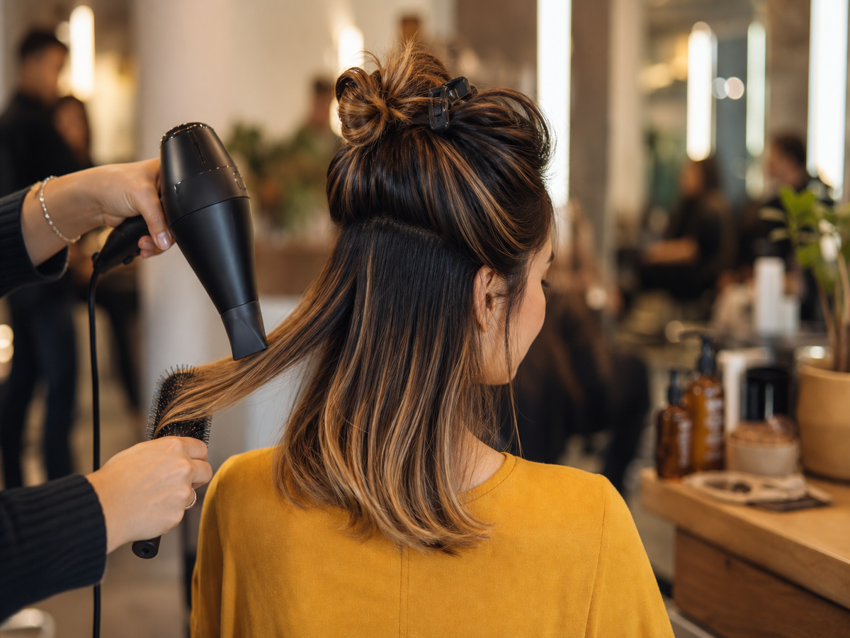 chatain clair balayage miel