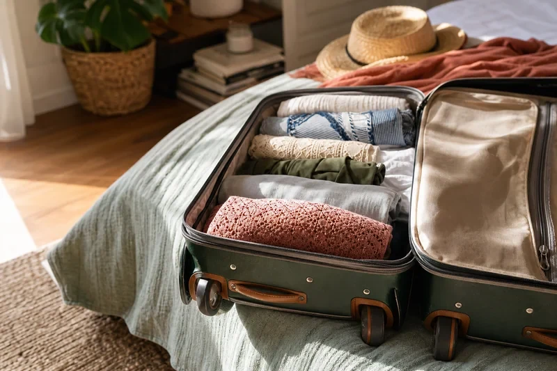 Faire sa valise sans gaspiller de place : le double en moins de froissures