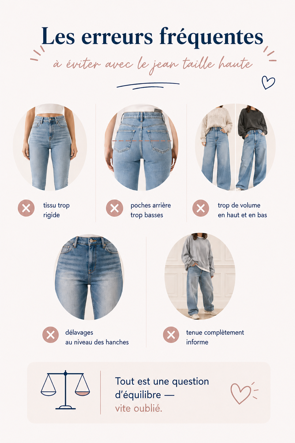 Erreurs frequentes a eviter avec le jean taille haute