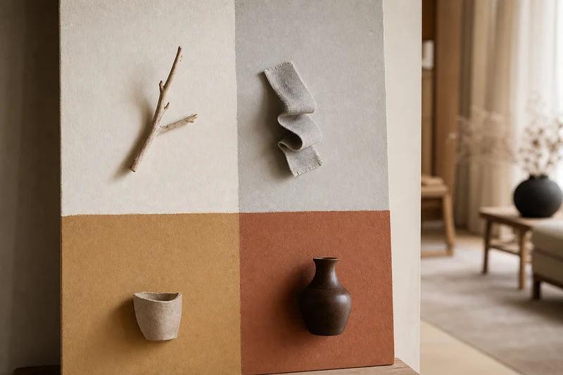 Nuancier de palettes scandinave et minimalisme organique