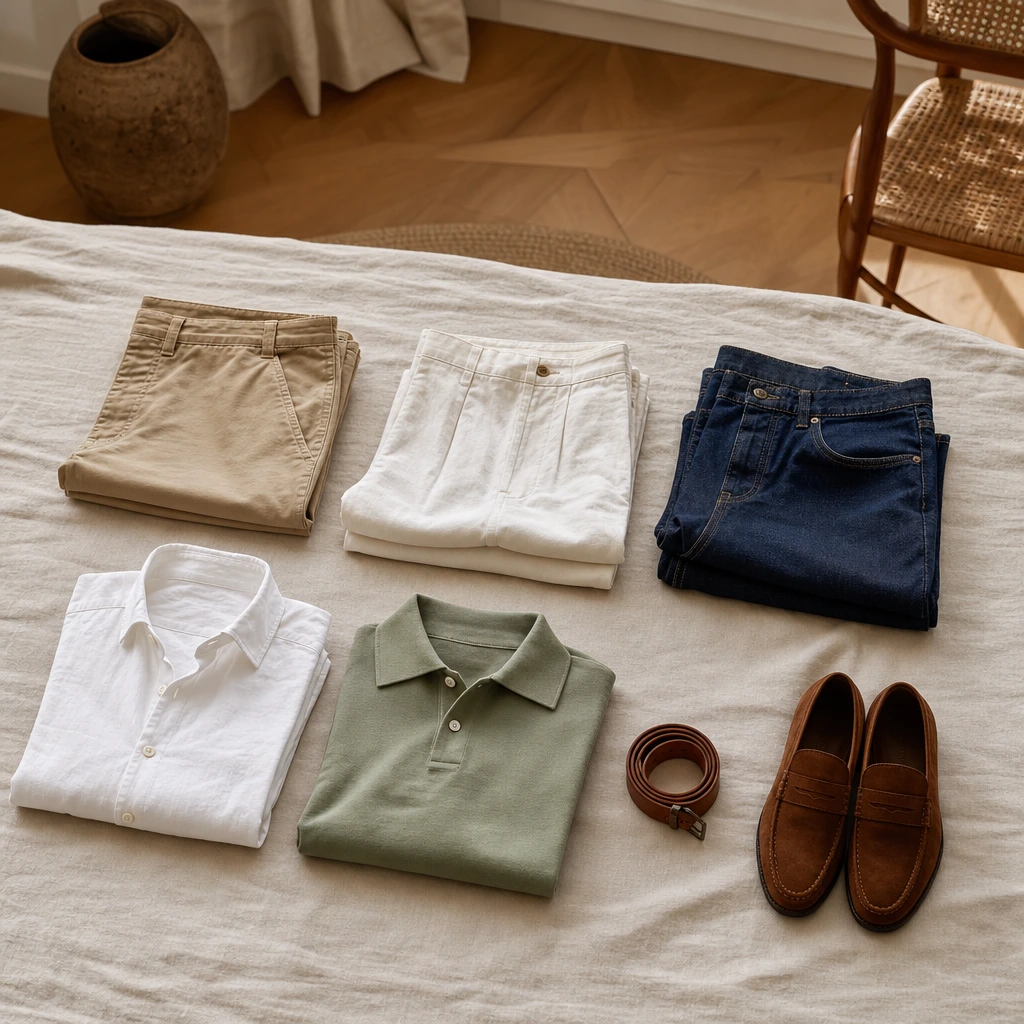 Trois shorts homme indispensables été 2026 : chino, lin, denim