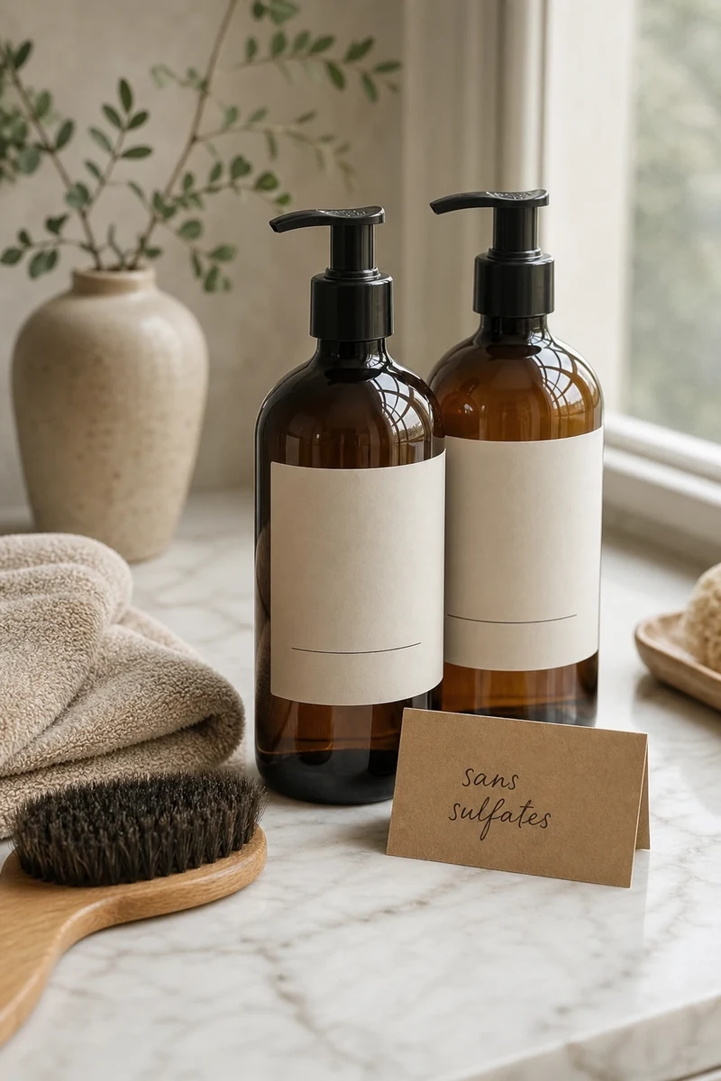 Routine de soin sans sulfates pour entretenir un balayage chocolat à la maison