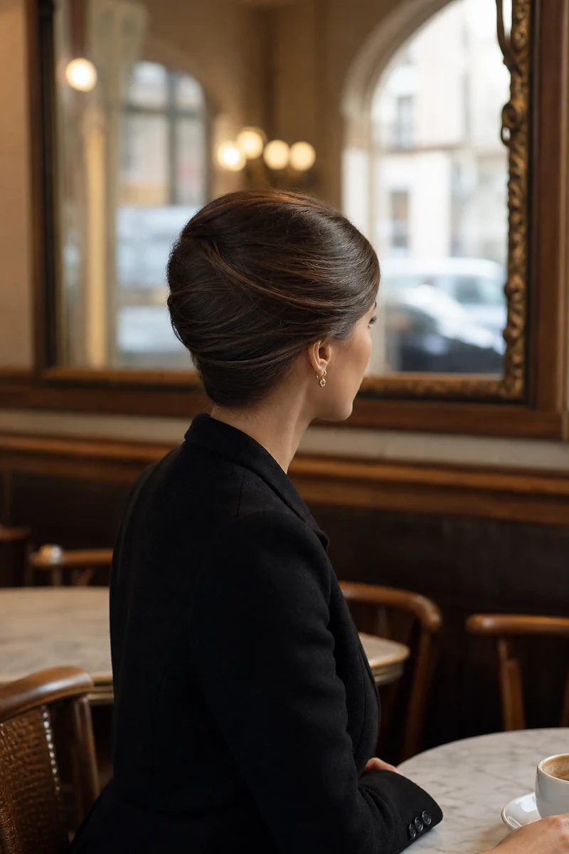Chignon banane sophistiqué tenant sous l'humidité
