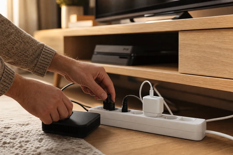 Débranchement d'une box et des chargeurs en veille pour réduire la chaleur intérieure