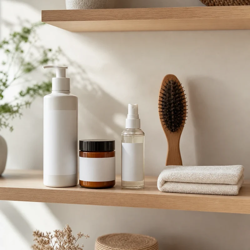 Routine de soin pour cheveux colorés en été : shampoing doux, masque, protection UV
