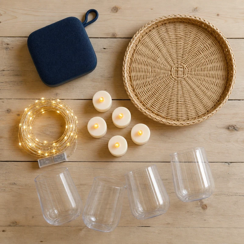 Kit accessoires soirée extérieure petit budget sous cinquante euros