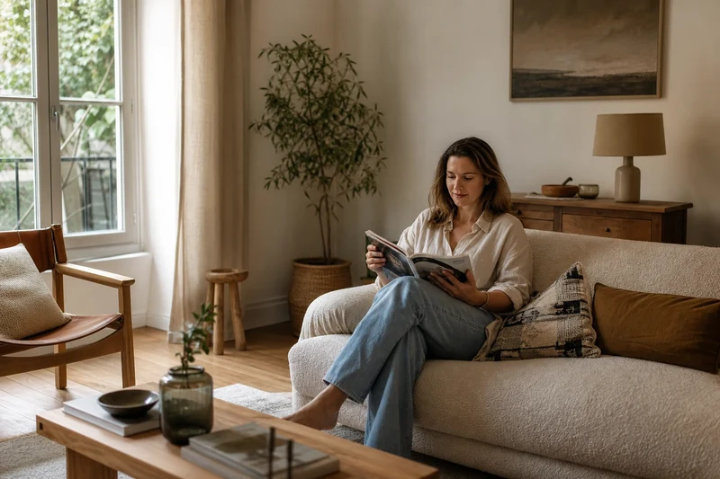 Trois amies en terrasse parisienne portant chacune un imprimé tendance différent de l'été 2026.