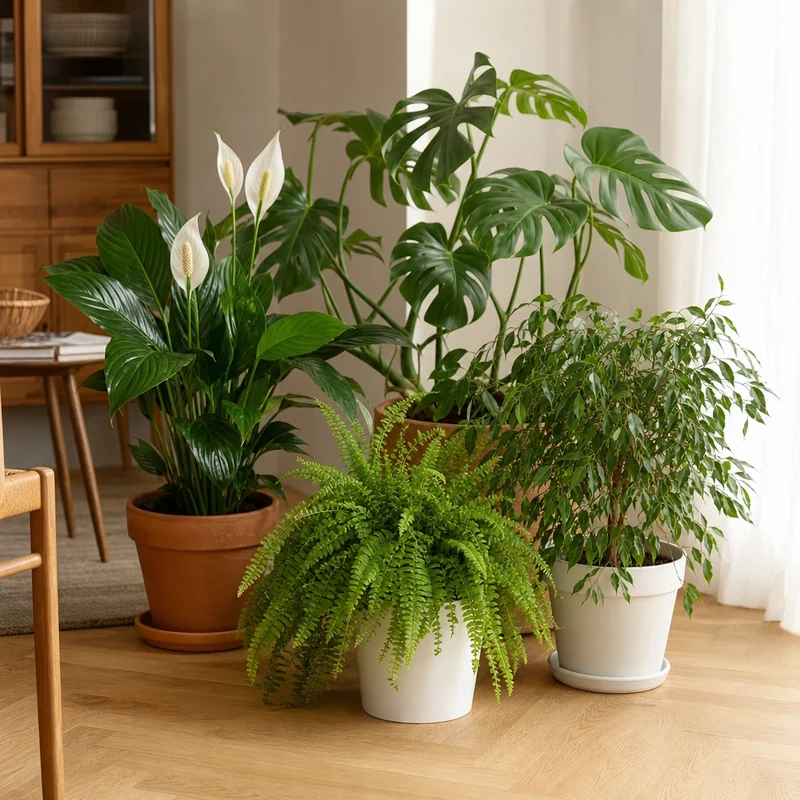 Quatre plantes d'intérieur qui contribuent au rafraîchissement par évapotranspiration