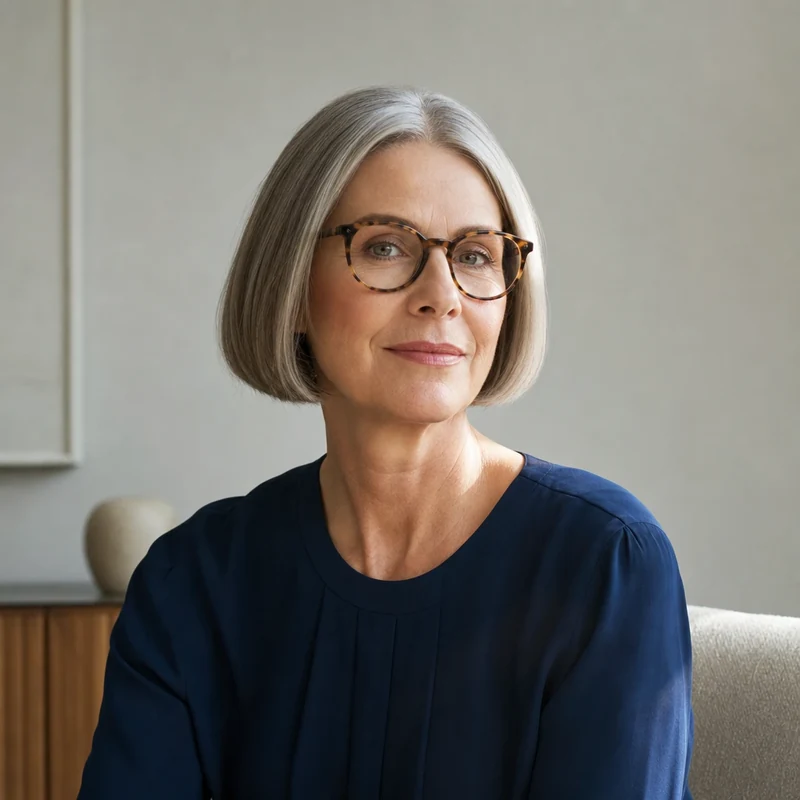 Japanese Bob sur cheveux gris — version pour femme 50+