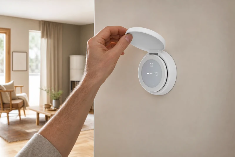 Premier allumage du thermostat connecté après remise sous tension