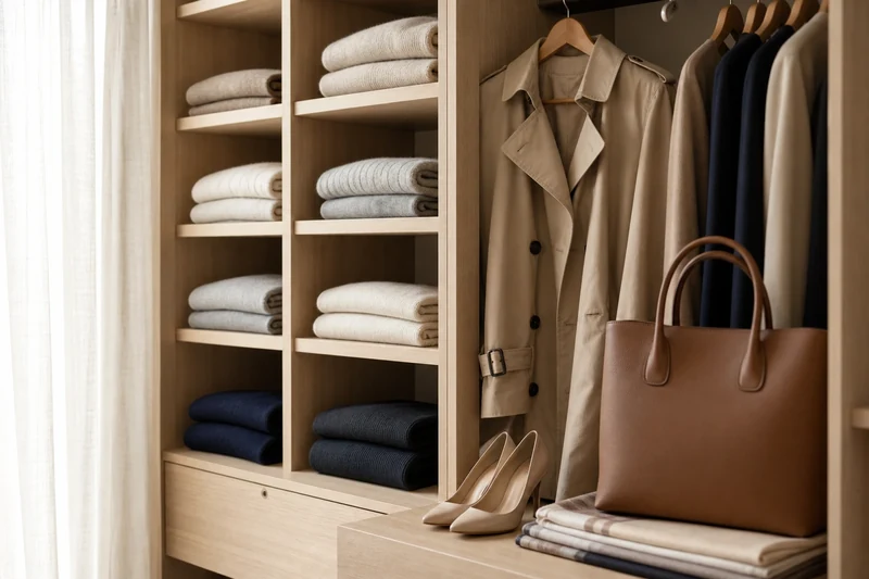 Dressing minimaliste aux teintes neutres incarnant le quiet luxury