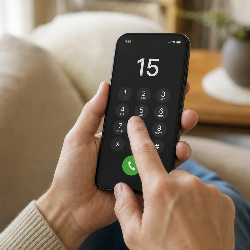 Composer le 15 sur un téléphone face à un coup de chaleur suspecté